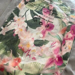 Tommy Bahama Tropical Floral Shirt in Pink and Green